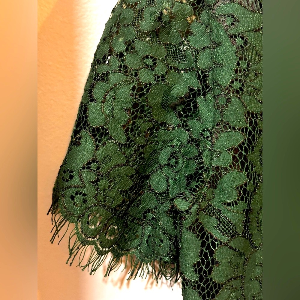 Eliza J Midi Lace Dress Green 2 - Picture 2 of 6